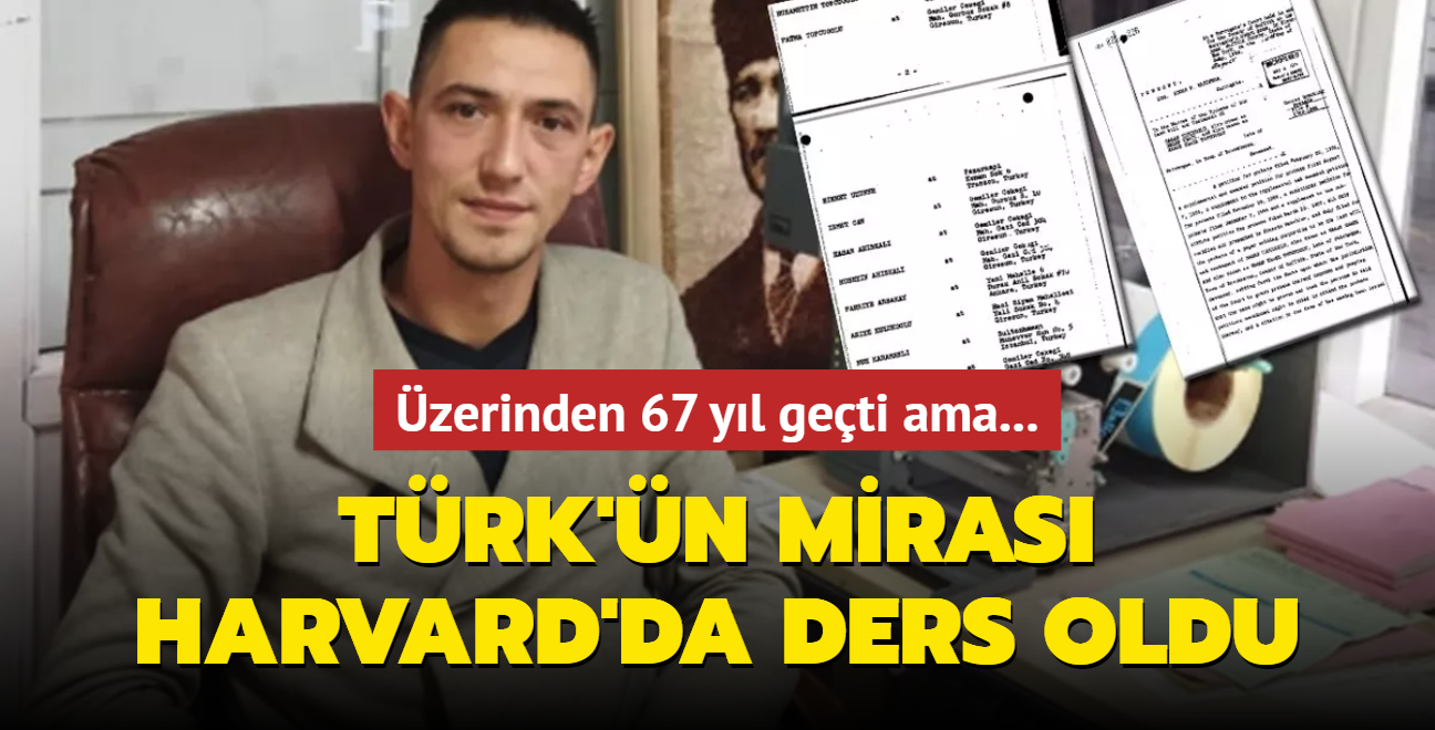 Trk'n miras Harvard'da ders oldu