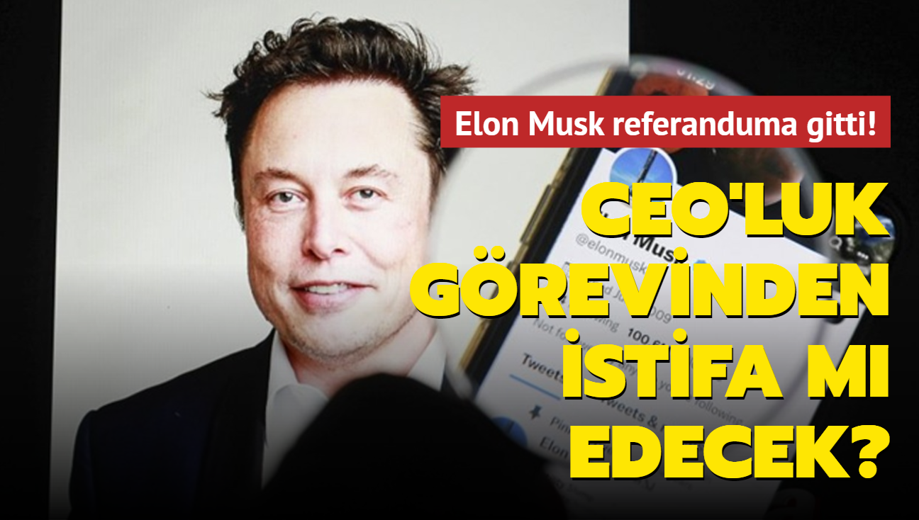 Twitter'daki CEO'luk grevinden istifa m edecek" Elon Musk referanduma gitti!