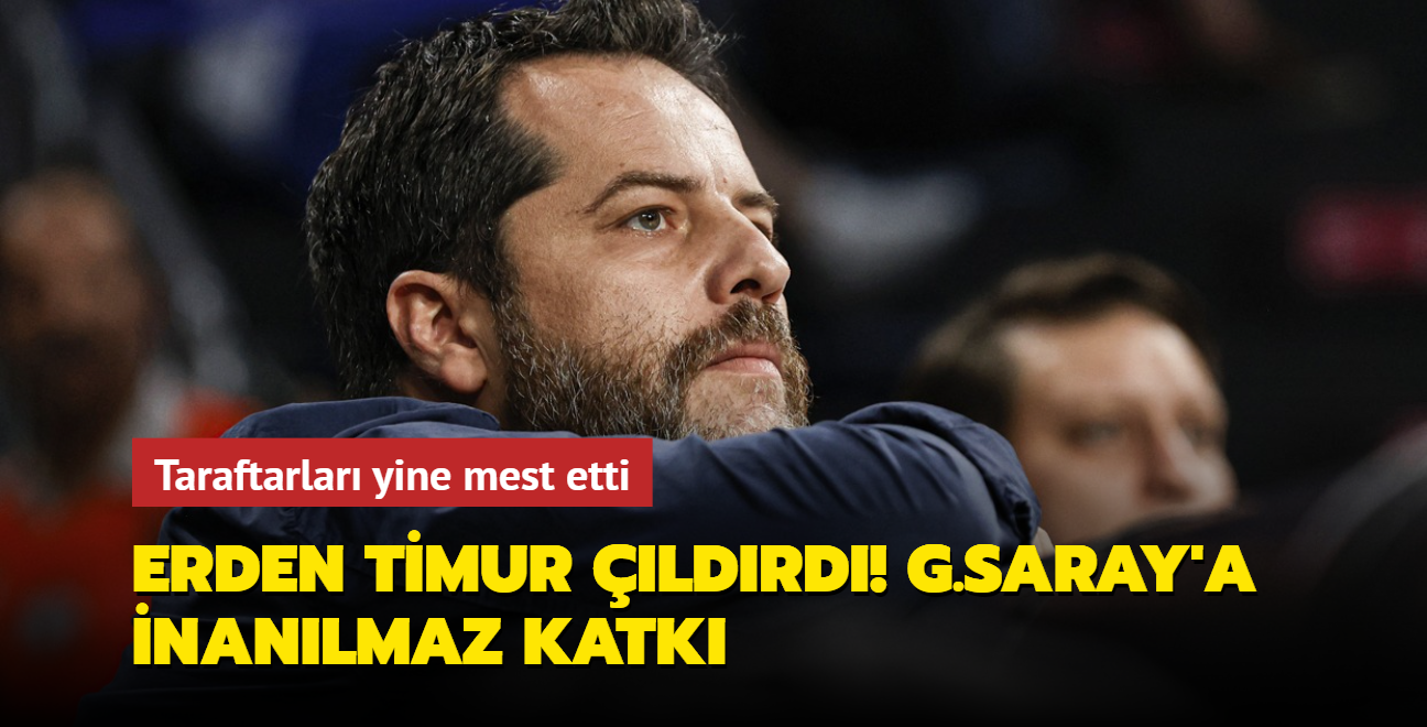 Erden Timur ldrd! Galatasaray'a cebinden inanlmaz katk