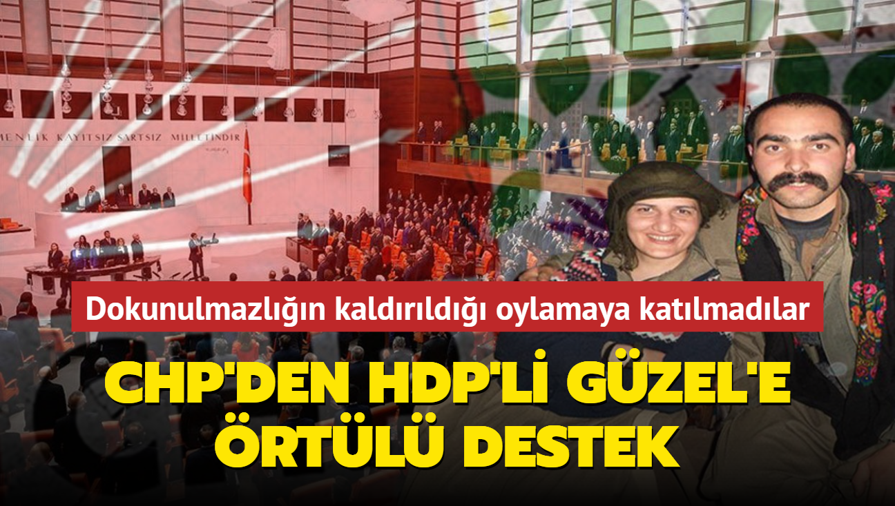 CHP'den HDP'li Gzel'e rtl destek... Dokunulmazln kaldrld oylamaya katlmadlar