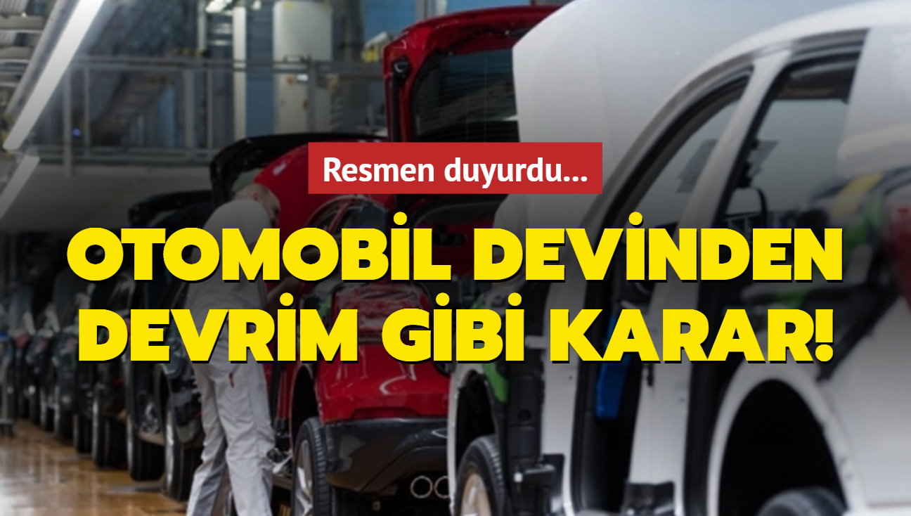 Resmen duyurdu... Otomobil devinden devrim gibi karar!