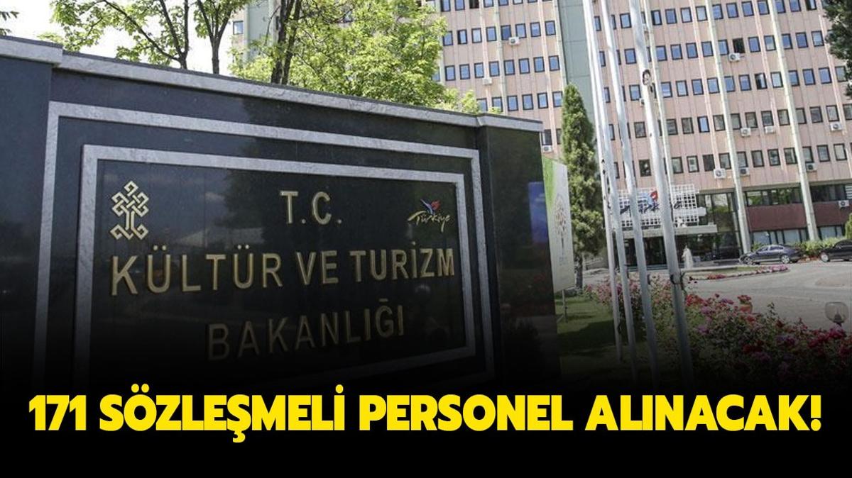 Kltr ve Turizm Bakanl 171 szlemeli personel alm yapacan duyurdu!