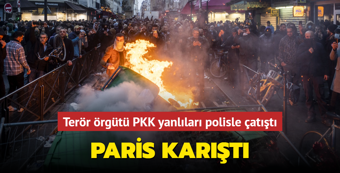 Paris kart... Terr rgt PKK yanllar polisle att