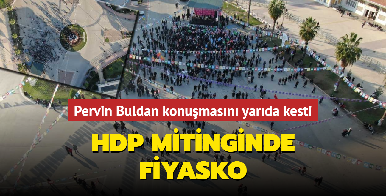 HDP mitinginde fiyasko... Pervin Buldan konumasn yarda kesti