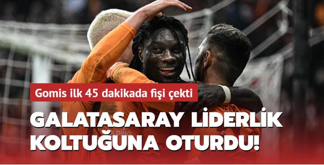 Galatasaray liderlik koltuuna oturdu! Gomis ilk 45 dakikada fii ekti 