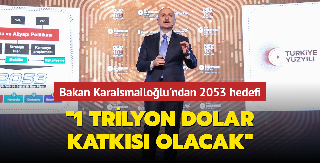 Bakan Karaismailolu'ndan 2053 hedefi... "1 trilyon dolar katks olacak"