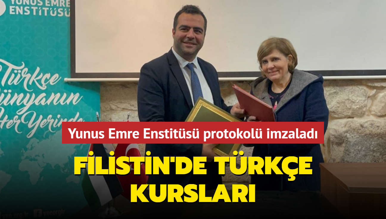 Filistin'de Trke kurslar... Yunus Emre Enstits protokol imzalad