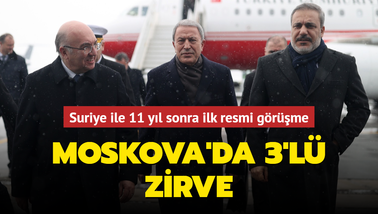 Moskova'da 3'l zirve... Suriye ile 11 yl sonra ilk resmi grme