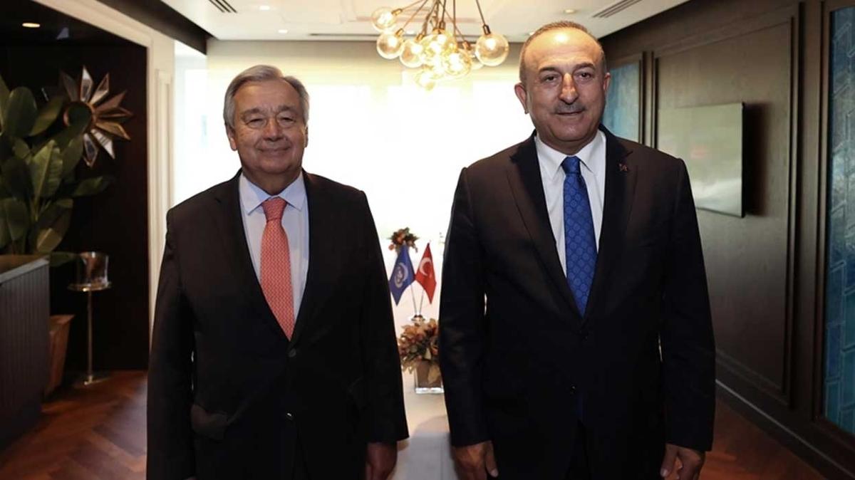 Bakan avuolu, Guterres ile telefonda grt