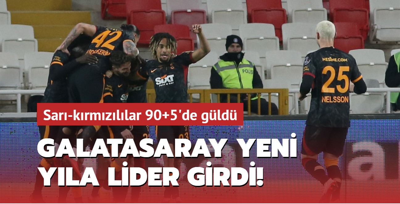 Galatasaray yeni yla lider girdi! Sar-krmzllar 90+5'de gld