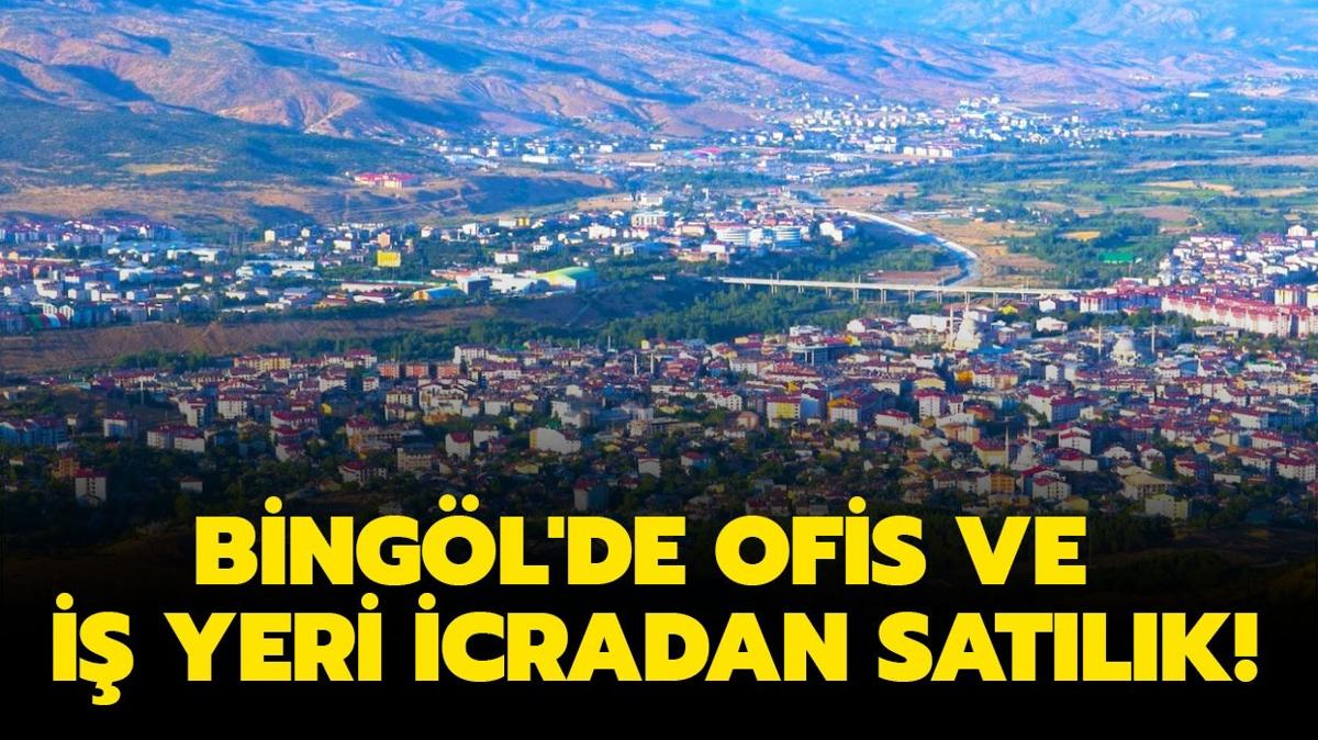 Bingl'de ofis ve i yeri icradan sata karld!