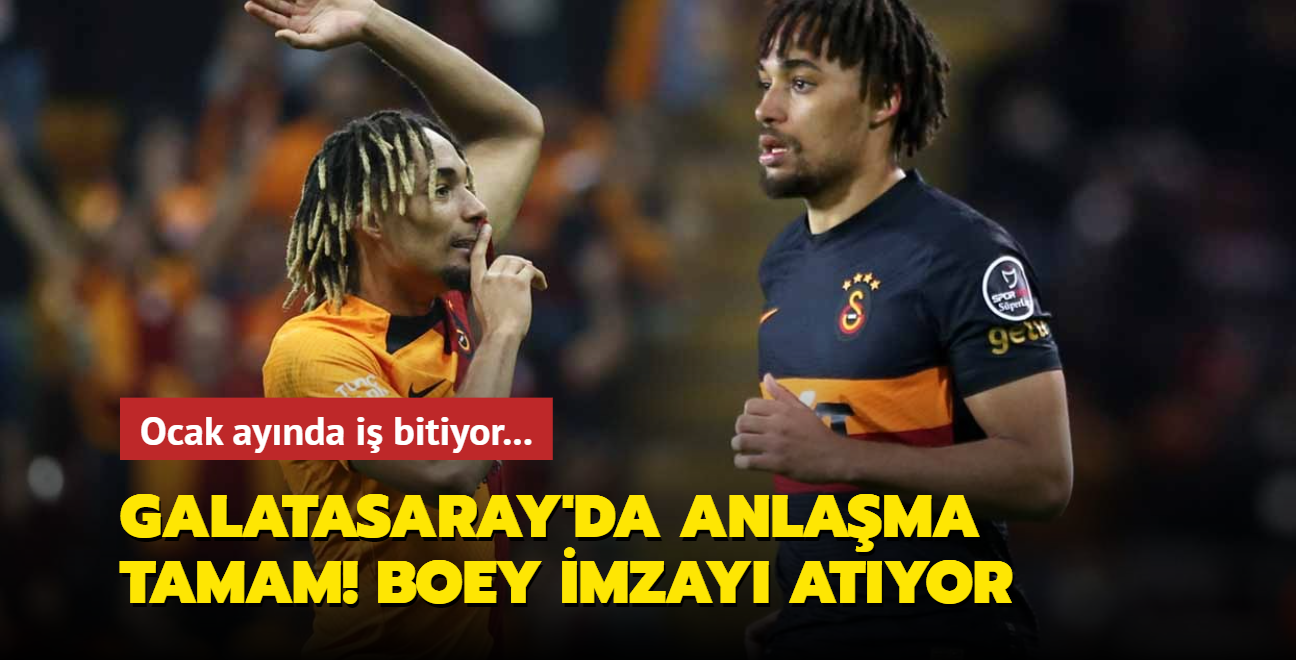 Galatasaray'da anlama tamam! Sacha Boey Ocak aynda imzay atyor