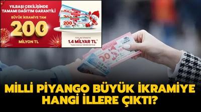 2023 Milli Piyango byk ikramiye tam yarm eyrek hangi illere kt? Milli Piyango byk ikramiye 2023 kime kt? 