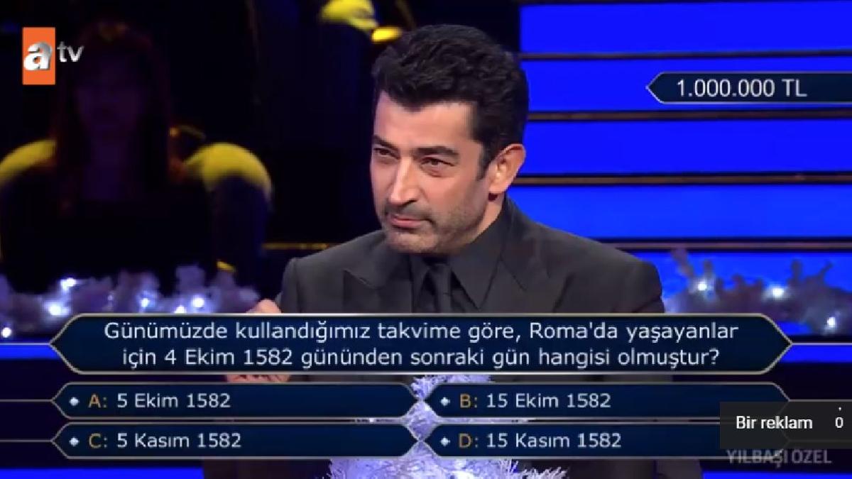 Kim Milyoner Olmak ster 1 milyonluk soru nedir" 31 Aralk Kim Milyoner Olmak ster 1 milyonluk sorunun cevab nedir"