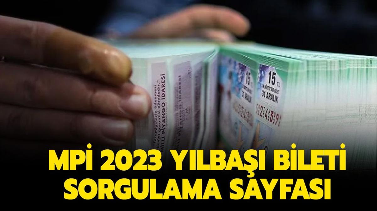 MP amorti bileti sorgulama sayfas: Milli Piyango 2023 ylba bileti amorti sorgulama! 