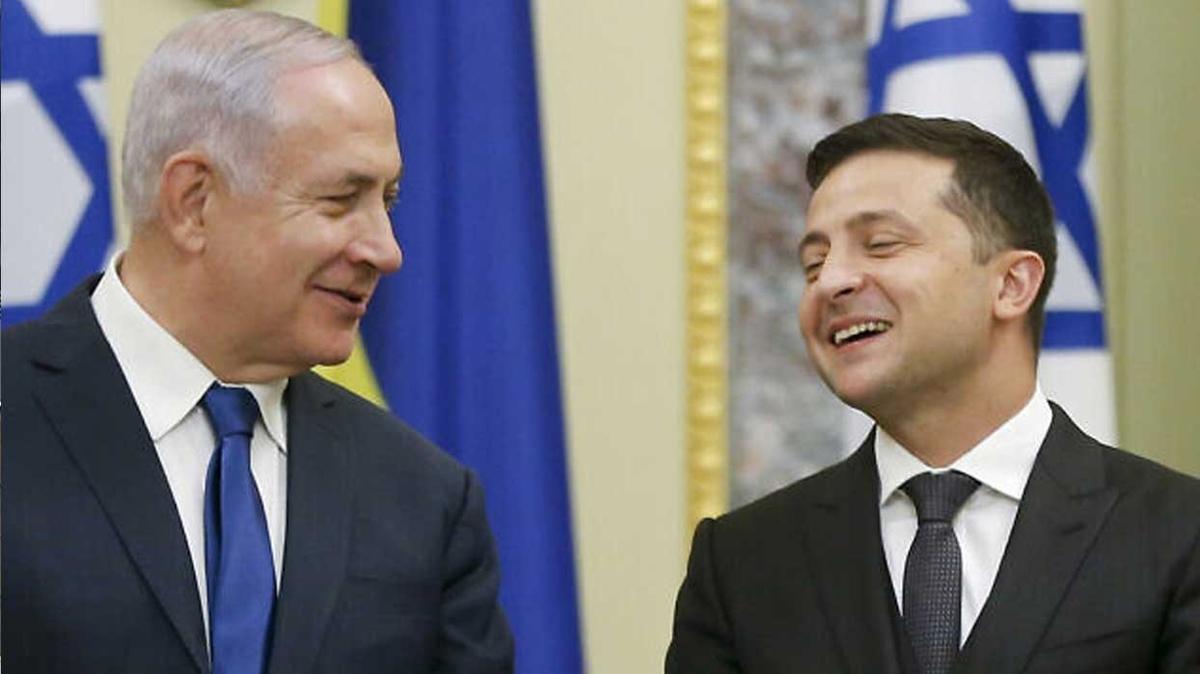 Zelenski ile Netanyahu telefonda grt