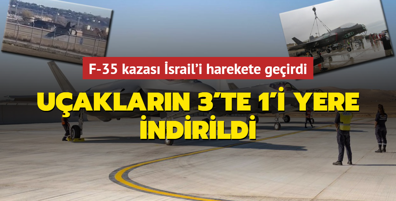 F-35 kazas srail'i harekete geirdi Uaklarn 3'te 1'i yere indirildi