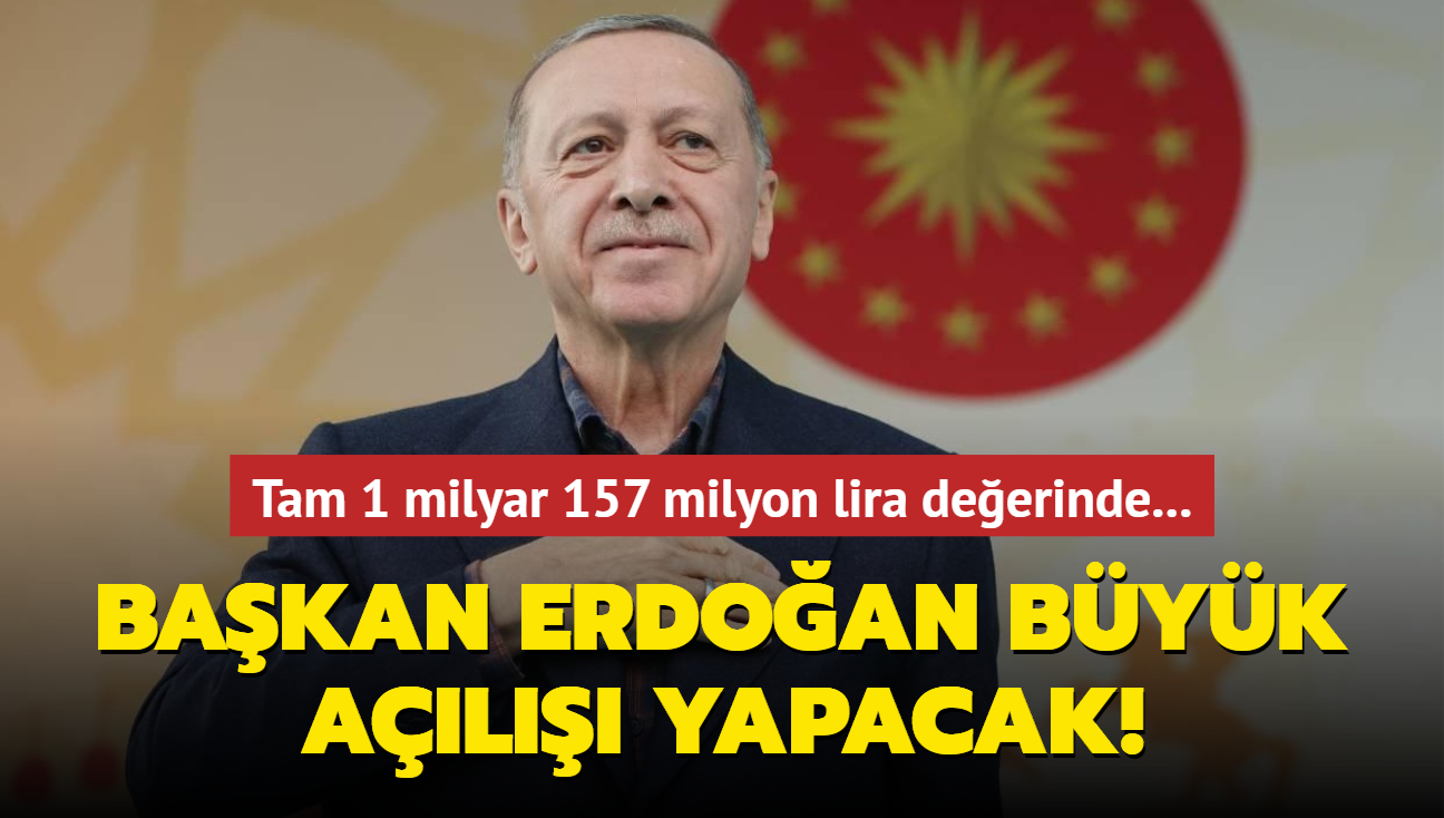 Tam 1 milyar 157 milyon lira deerinde! Bakan Erdoan 82 projenin aln yapacak