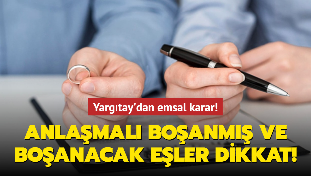 Anlamal boanm ve boanacak eler dikkat! Yargtay'dan emsal karar!