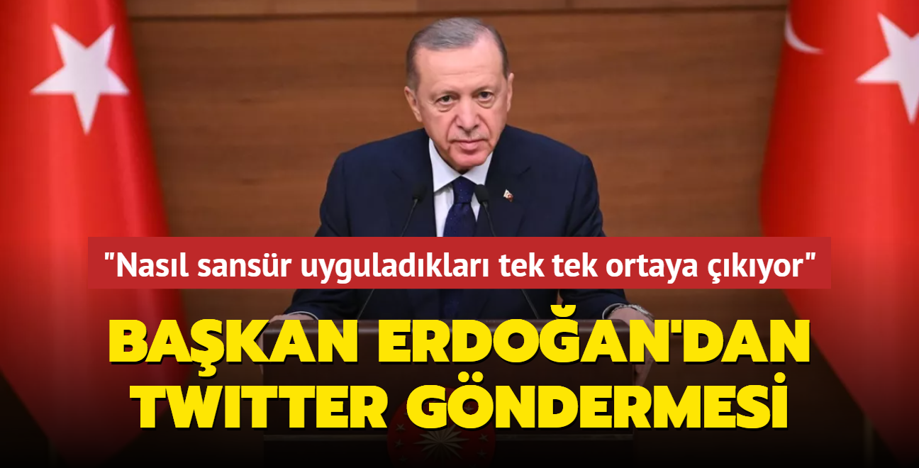 Bakan Erdoan, Twitter ifalarna vurgu yapt... "Nasl sansr uyguladklar tek tek ortaya kyor"