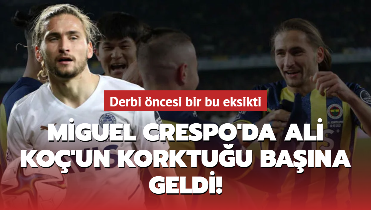 Miguel Crespo'da Ali Ko'un korktuu bana geldi! Derbi ncesi bir bu eksikti