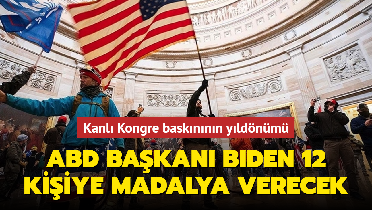 6 Ocak Kongre basknnn yldnm... ABD Bakan 12 kiiye madalya verecek