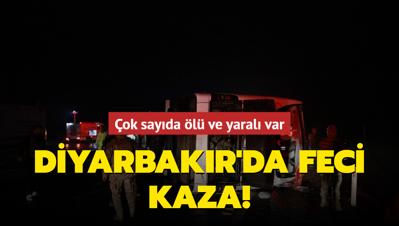 Diyarbakr'da feci kaza: ok sayda l ve yaral var