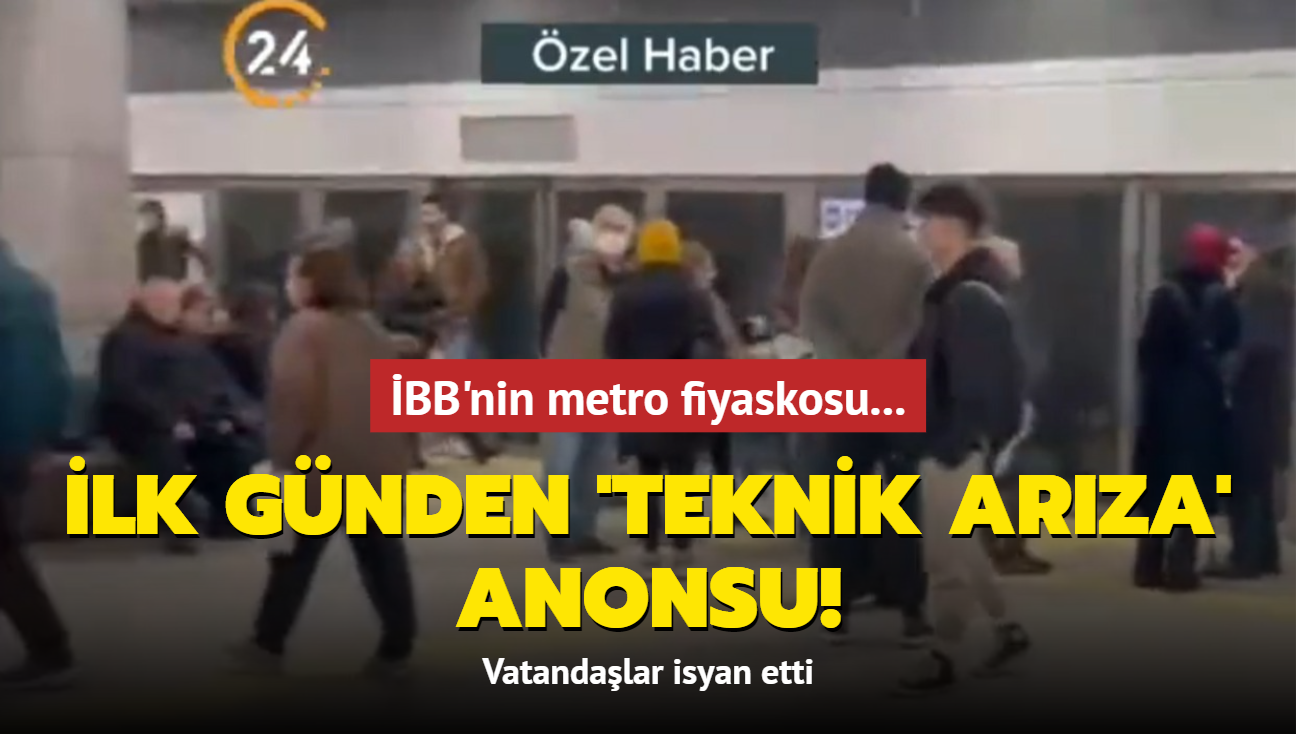 BB'nin metro fiyaskosu... lk gnden 'teknik arza' anonsu