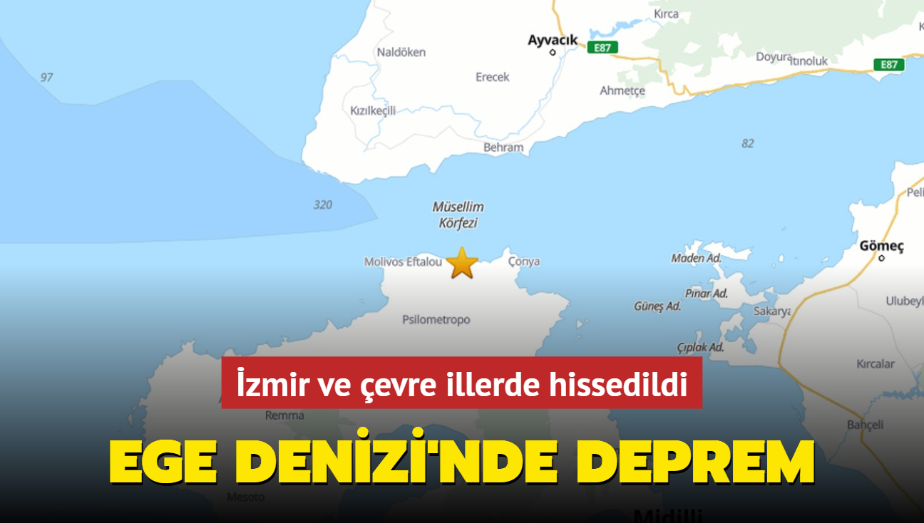 Son dakika haberi: Ege Denizi'nde korkutan deprem! zmir, Balkesir ve evre illerde hissedildi