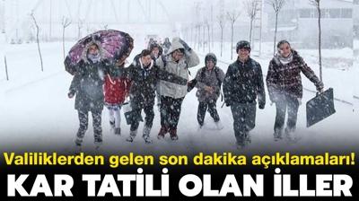 Hangi illerde kar tatili edildi? 10 Ocak yarn okullar tatil mi?