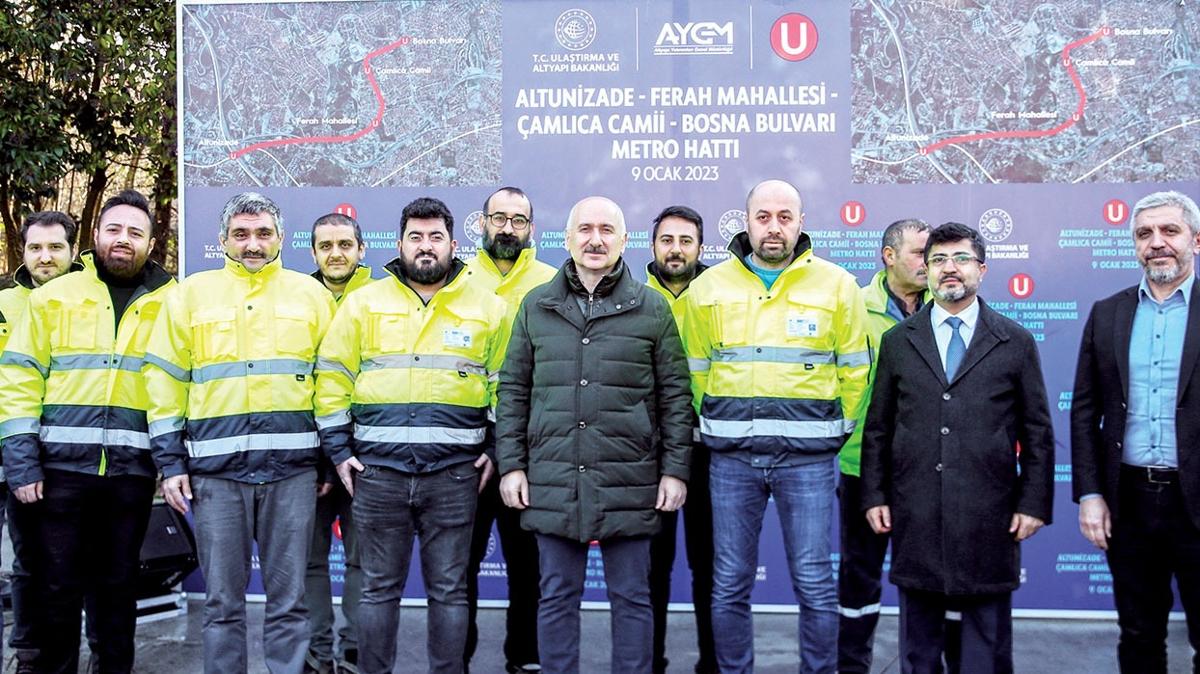 Ulatrma ve Altyap Bakan Karaismailolu: amlca-Taksim aras ulam 33 dakikaya drecek
