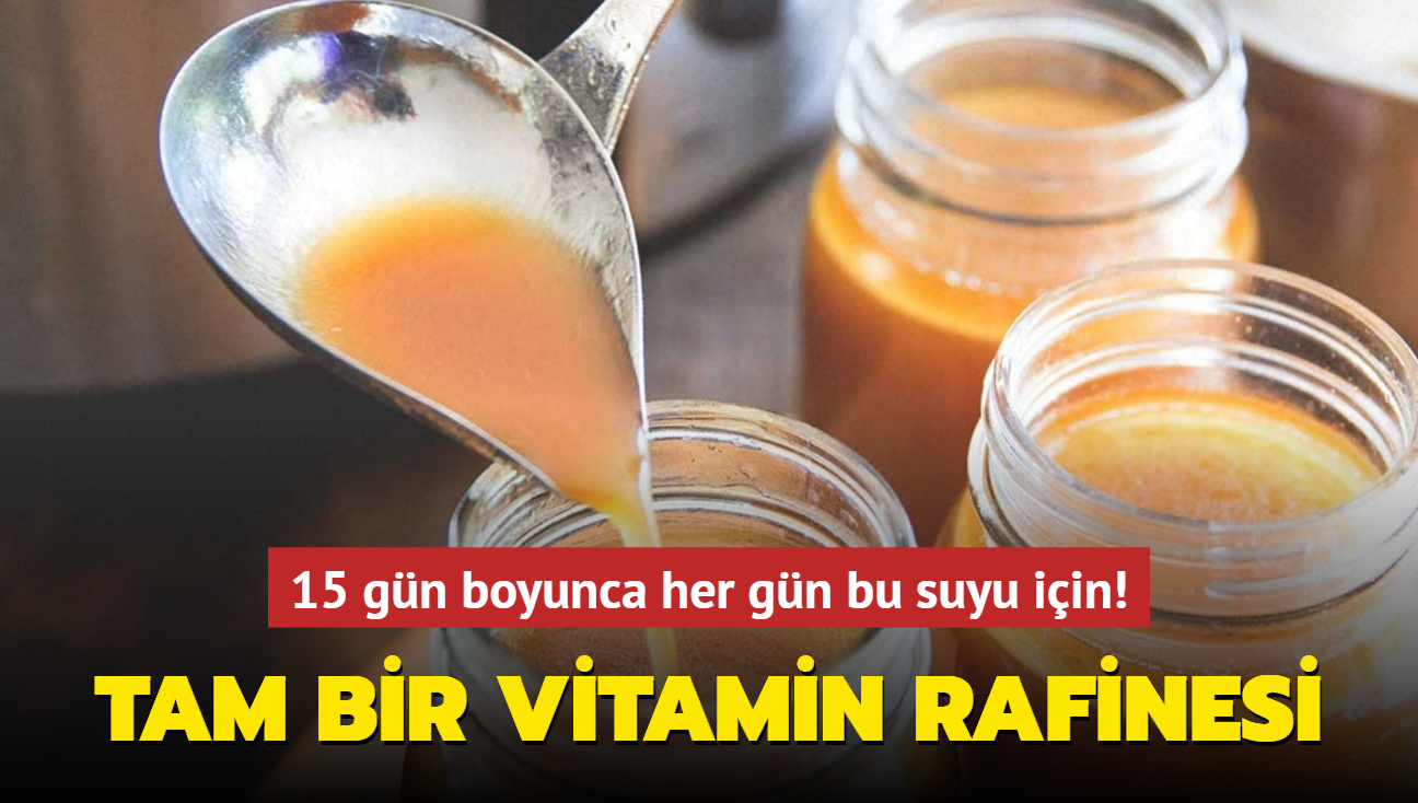 15 gn boyunca her gn bu suyu iin! Tam bir vitamin rafinesi...