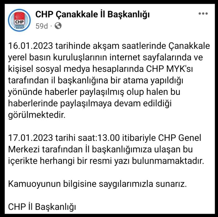 CHP'nin yaptığı atamayı il başkanlığı yalanladı... "Bunlar mı ülke  yönetecek?"