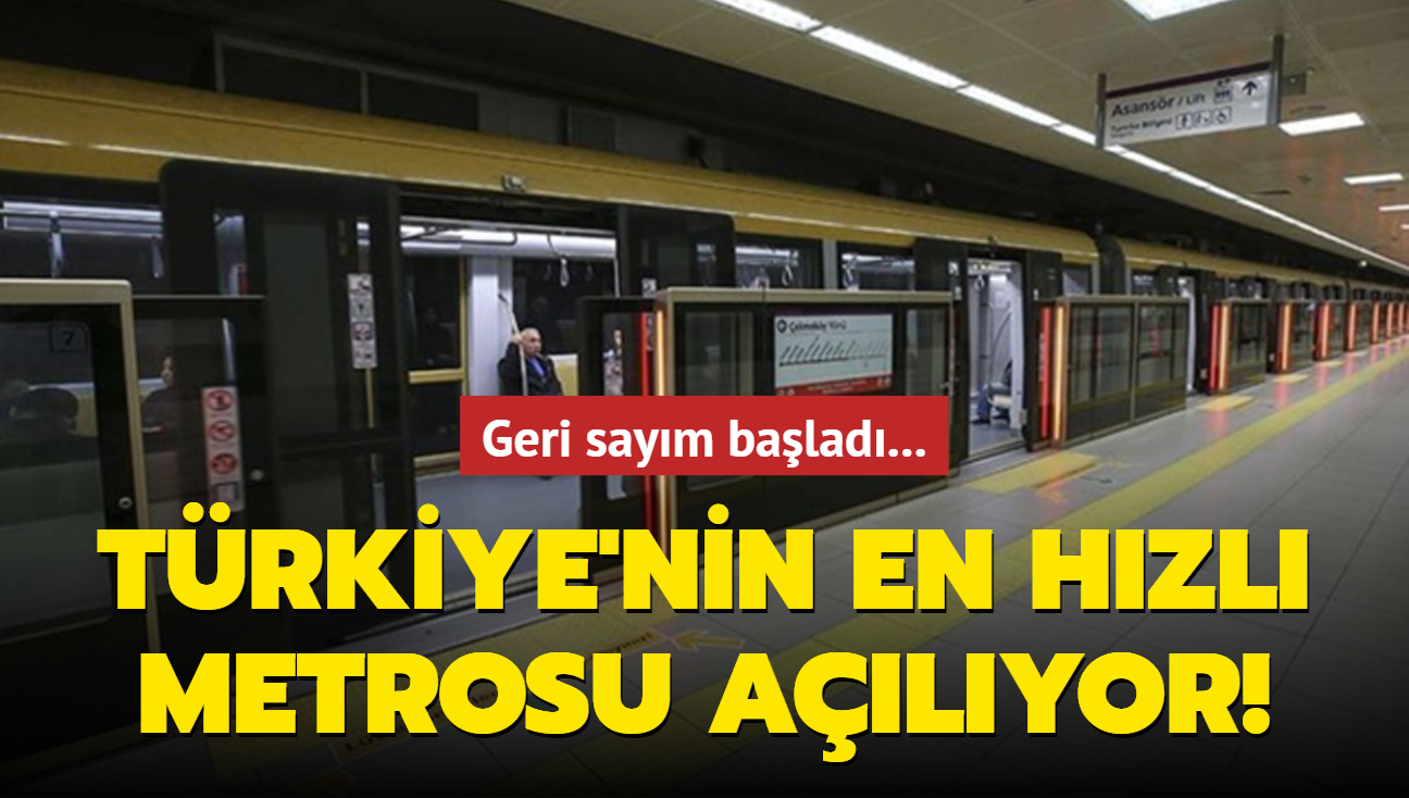 Trkiye'nin en hzl metrosu alyor: Kathane'den stanbul Havaliman 24 dakika srecek