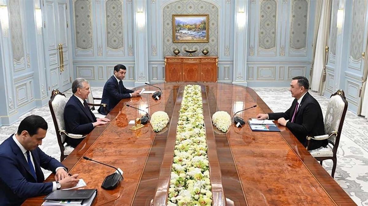 TDT Genel Sekreteri mraliyev, zbekistan Cumhurbakan Mirziyoyev'le grt
