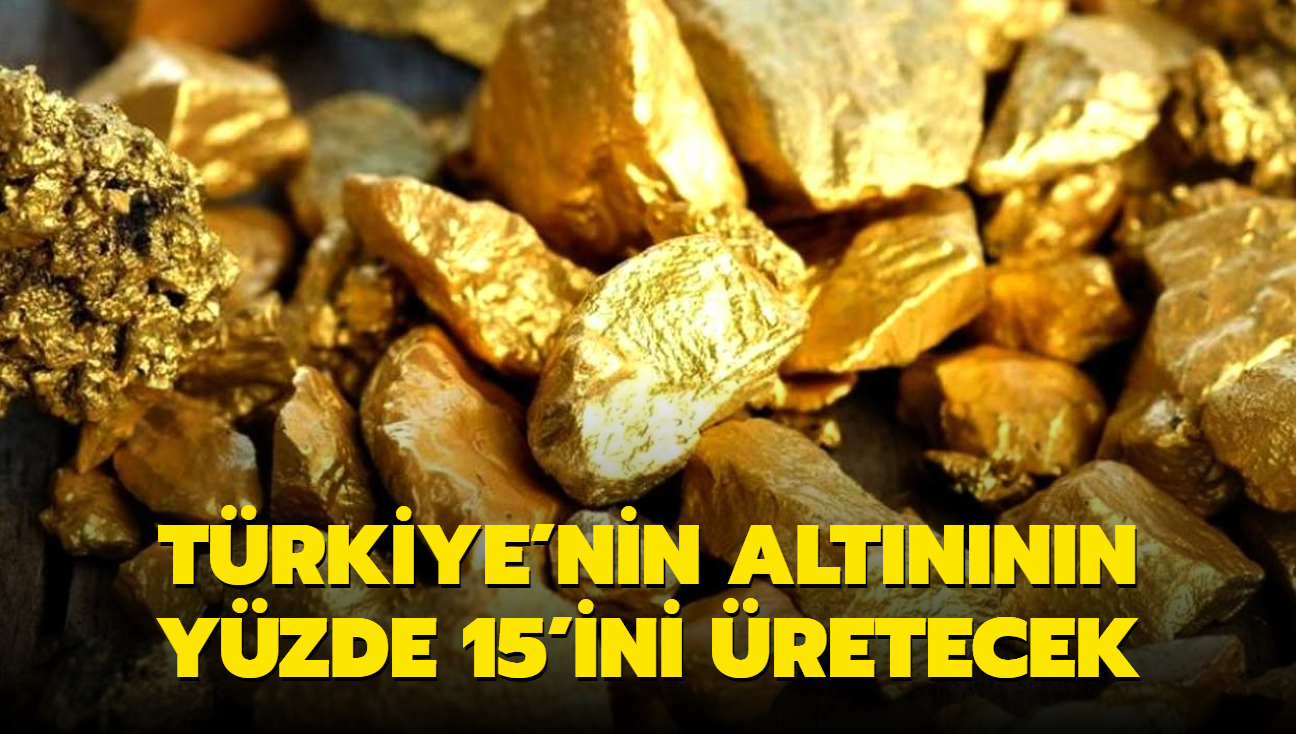Türkiye'nin altınının yüzde 15'ini üretecek