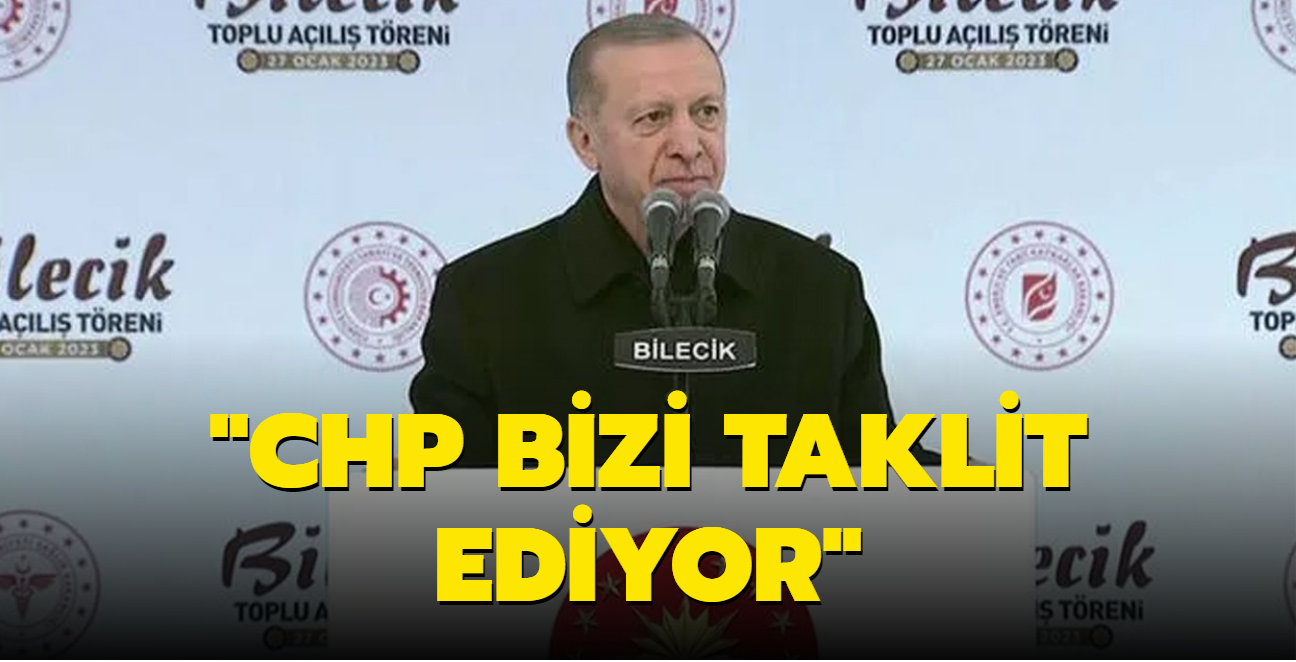 Bakan Erdoan'dan slogan cevab: CHP bizi taklit ediyor