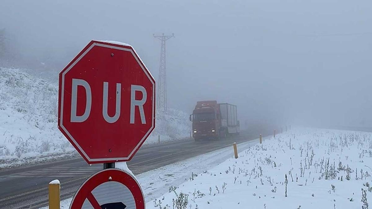 Zonguldak'ta kar ve sis ulam olumsuz etkiledi: te o grntler!