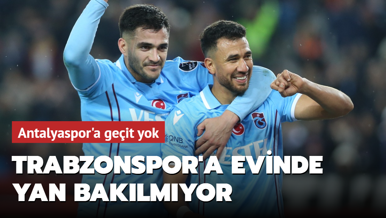 Trabzonspor konuk ettii Antalyaspor'u 2-0 malup etti