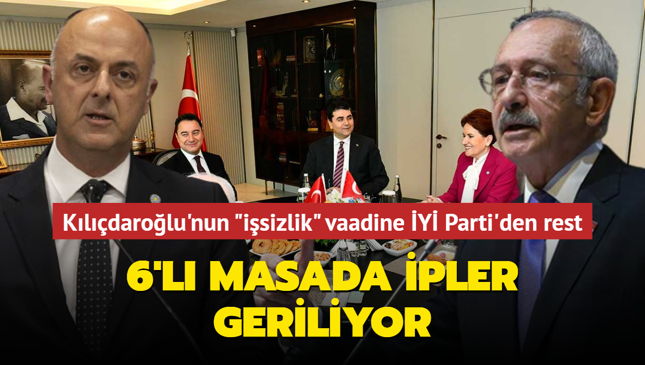 6'l masada ipler geriliyor... Kldarolu'nun "isizlik" vaadine Y Parti'den rest