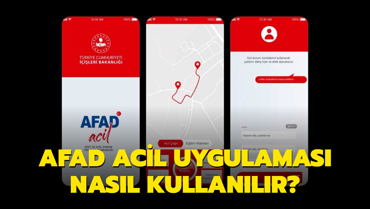 AFAD Acil uygulamas nasl kullanlr"