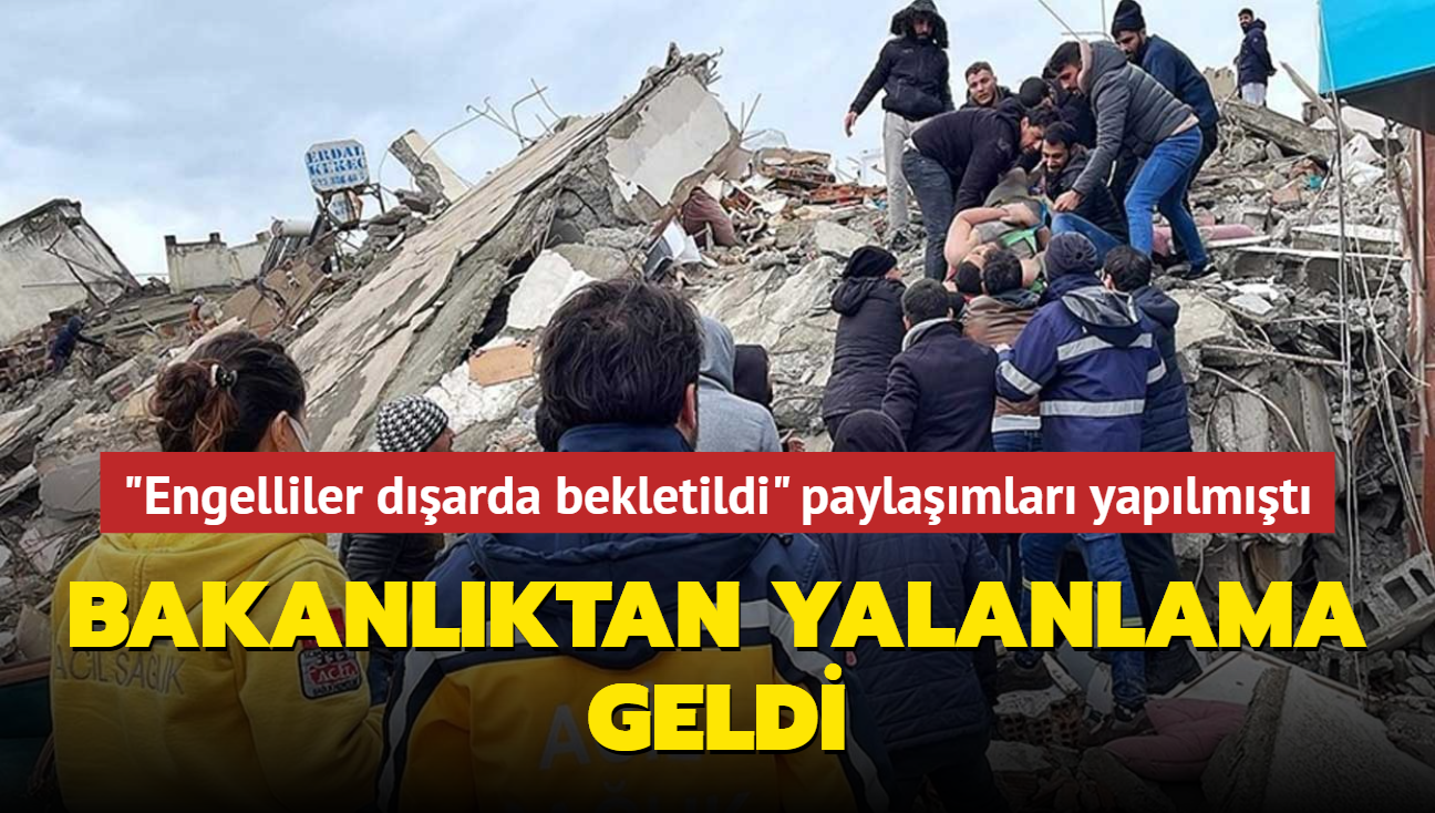 "Engelliler darda bekletildi" paylamlarna Bakanlktan yalanlama