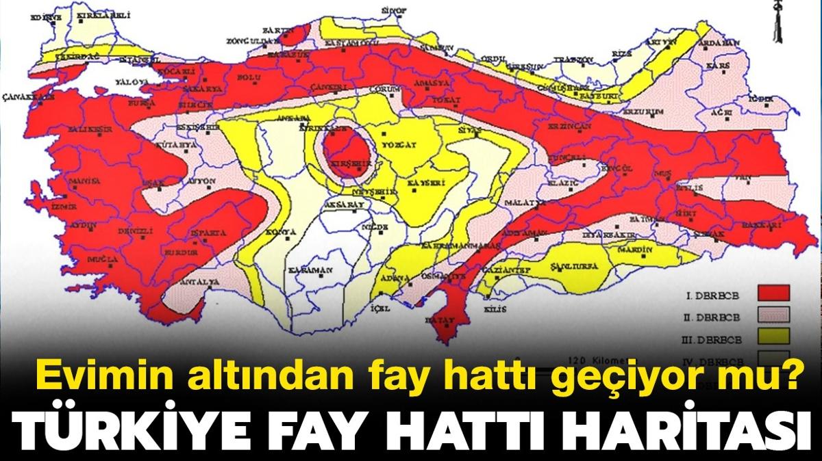 MTA Trkiye deprem ve fay hatlar haritas sorgulama 2023! Evimin altndan fay hatt geiyor mu" 