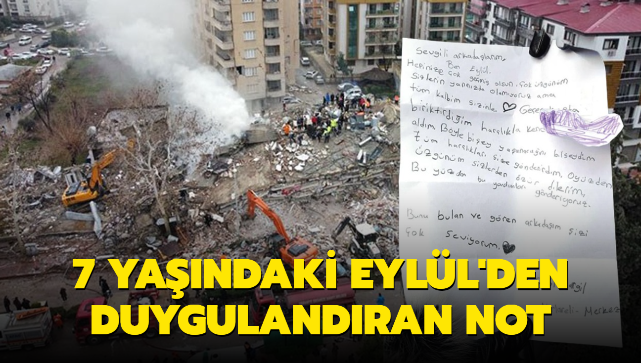 7 yandaki Eyll'den depremzedelere duygulandran not: Yannzda olamyoruz ama tm kalbim sizinle