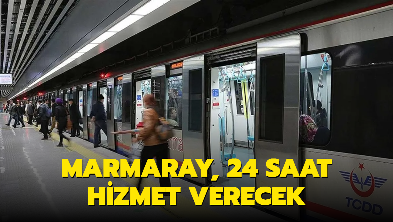 Marmaray, 12 ubat'a kadar 24 saat hizmet verecek