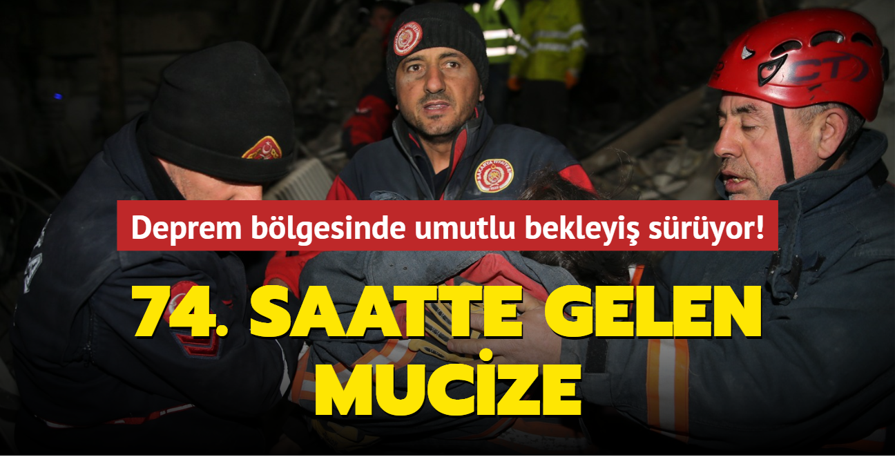 Deprem blgesinde umutlu bekleyi sryor!  3 kiilik aile, depremden 73 saat sonra enkazdan kurtarld