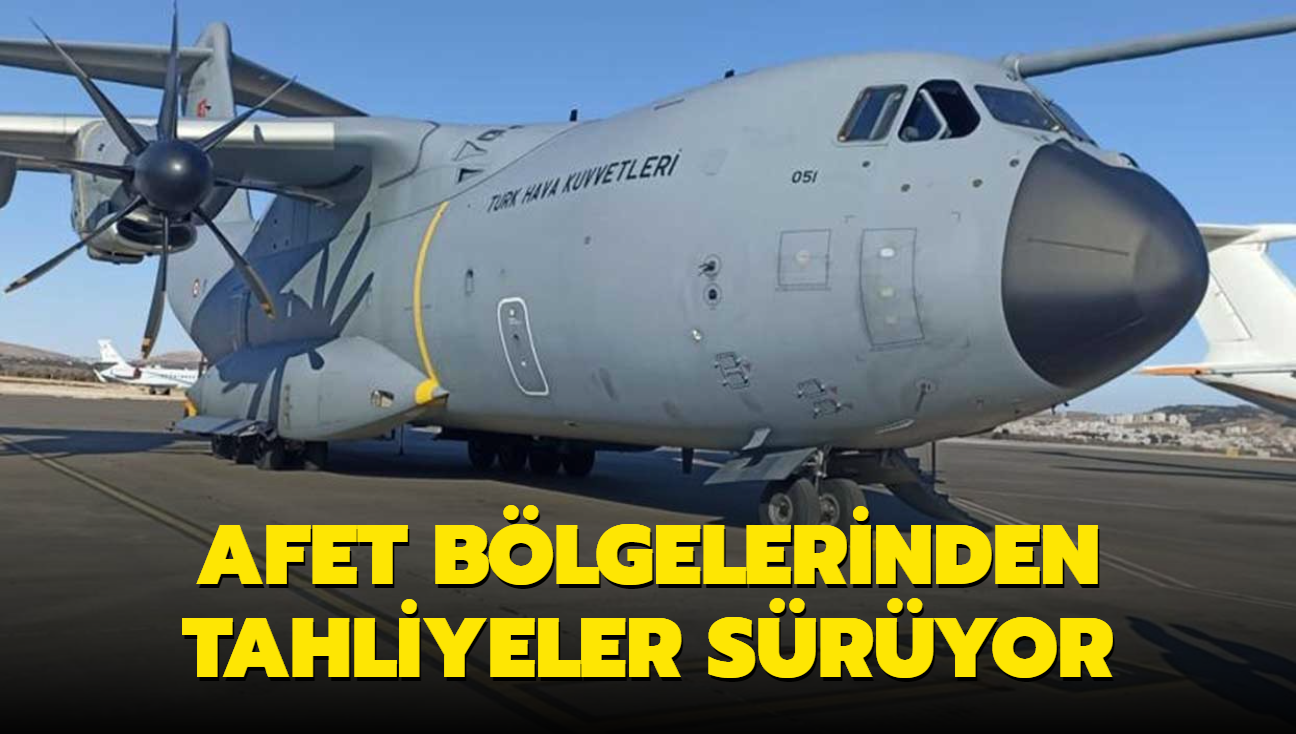 Afet blgelerinden tahliyeler sryor