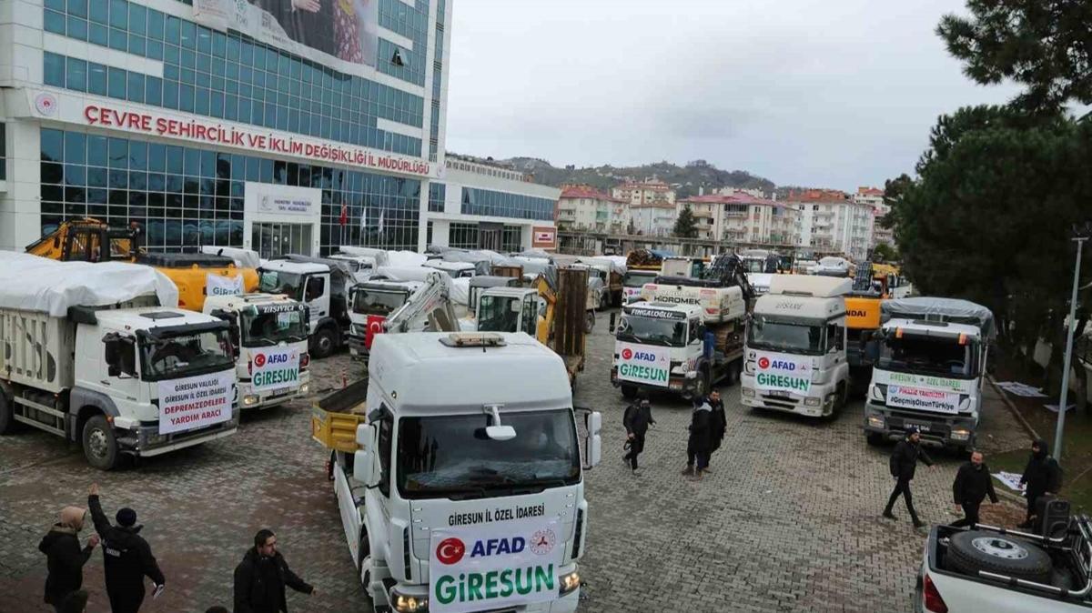 Giresun i dnyas depremzedeler iin seferber oldu