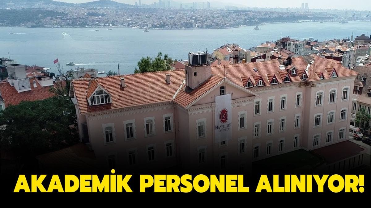 stanbul Kent niversitesi Akademik Personel alyor!