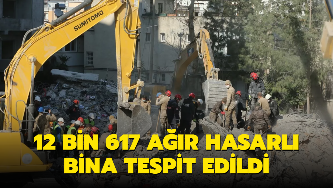 Deprem blgesinde 12 bin 617 ar hasarl bina tespit edildi